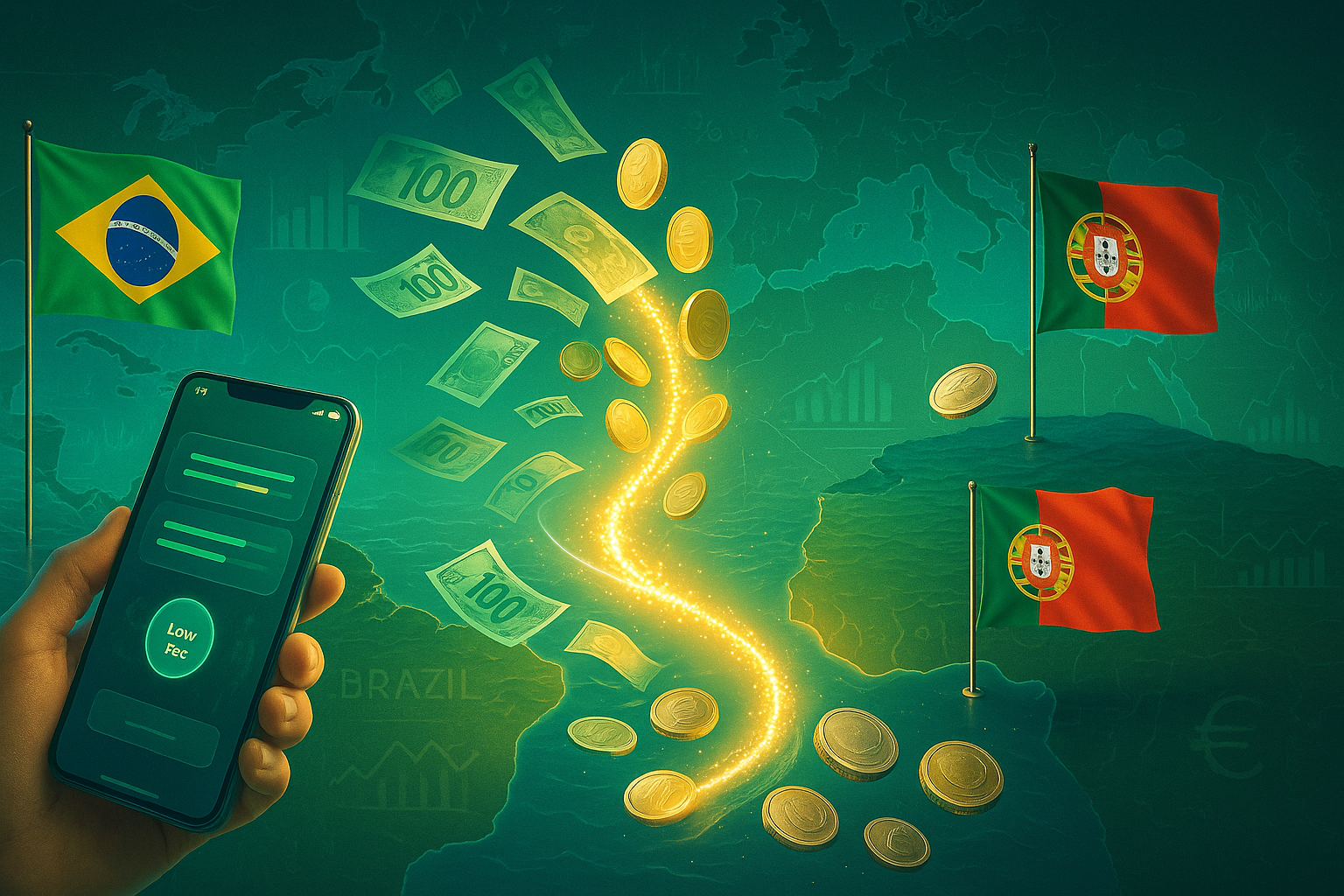 Como transferir dinheiro do Brasil para Portugal com taxas mínimas (Guia completo 2025)